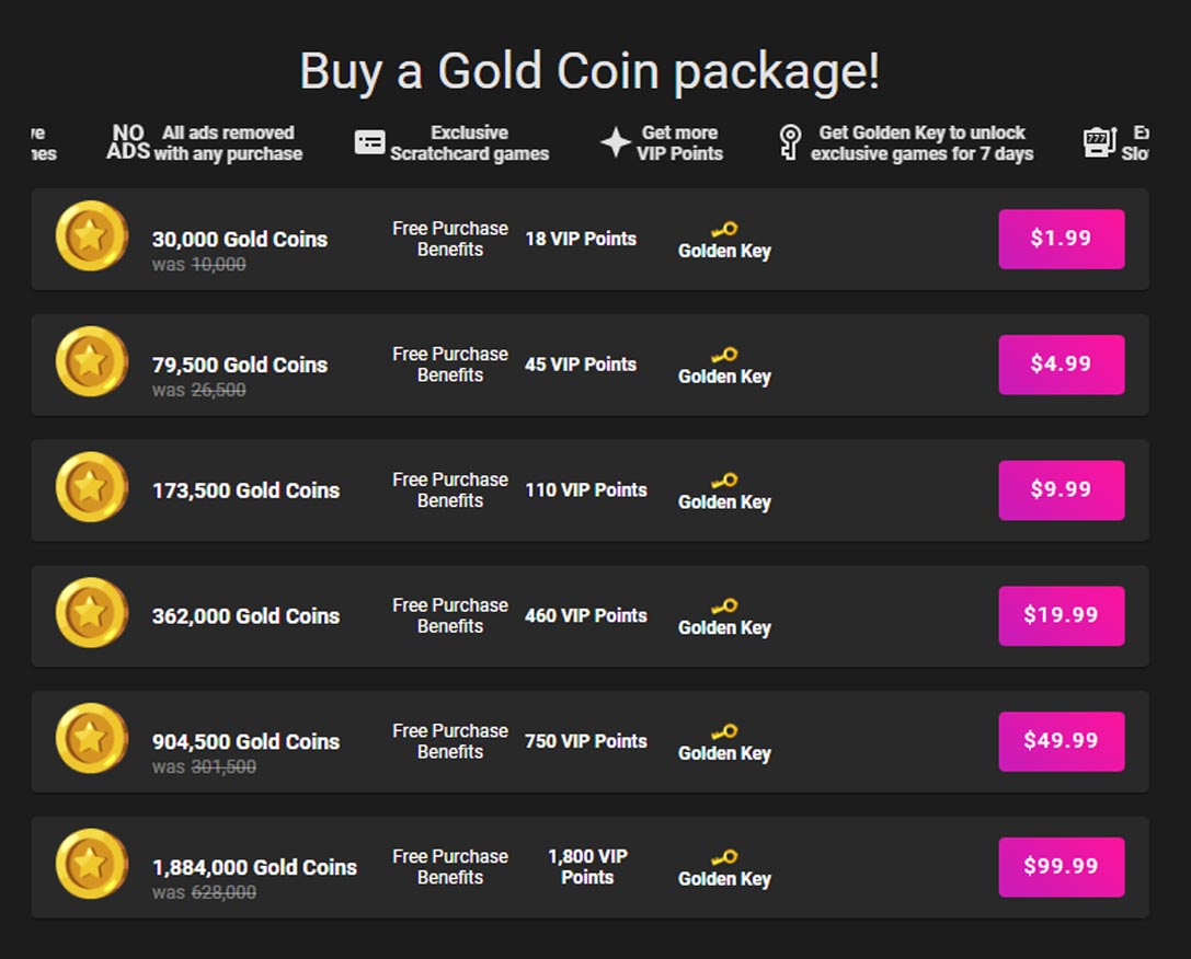 Pulsz Gold Coins Store