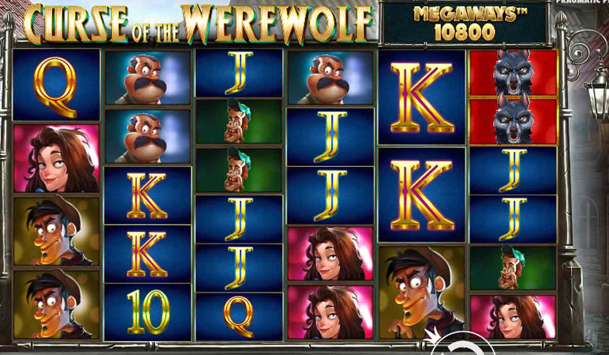 Curse of the Werewolf slot interface