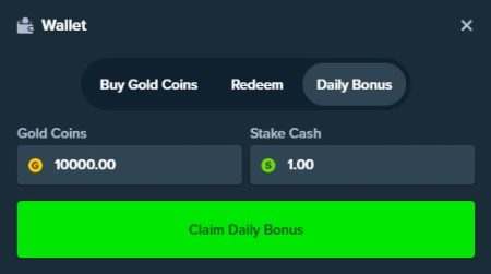 daily login bonus stake us
