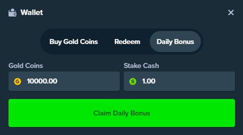daily login bonus deal stake usa