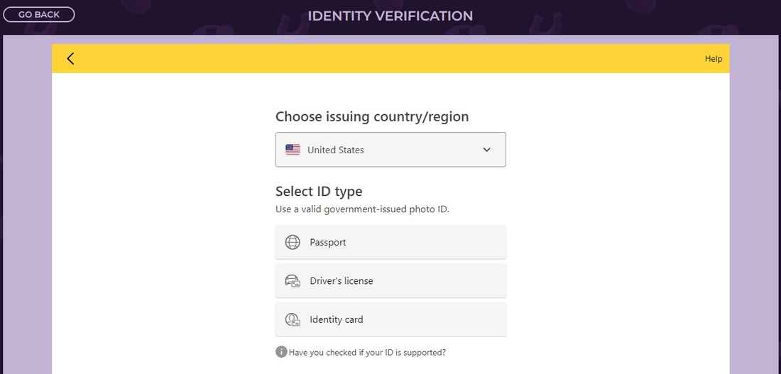 identity verification for redeeming process at fortune coins social casino