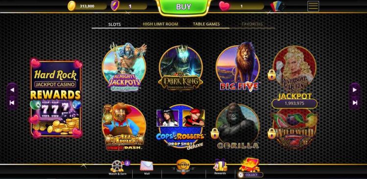 hard rock social casino homepage