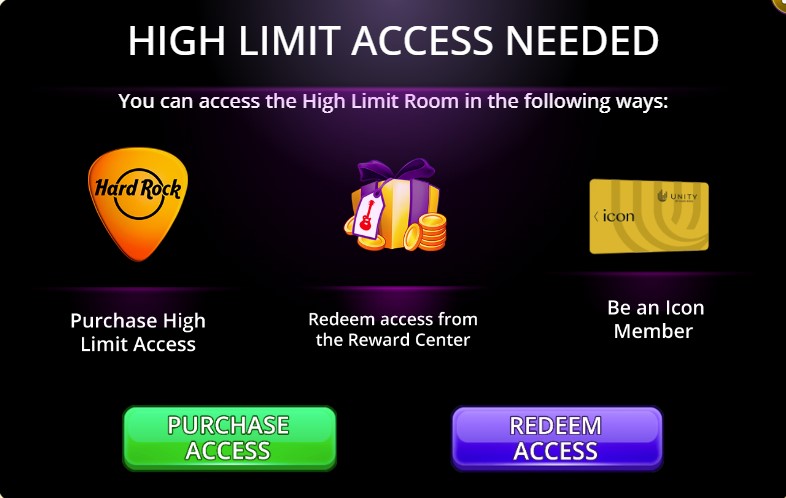 high limit room access 