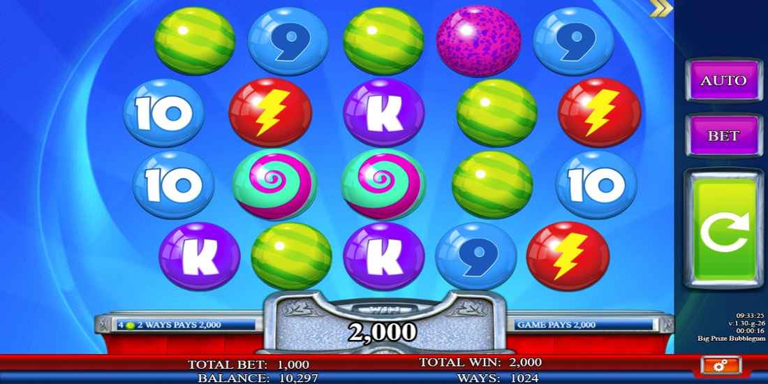 big prize bubblegum slot game winstar sweeps casino 