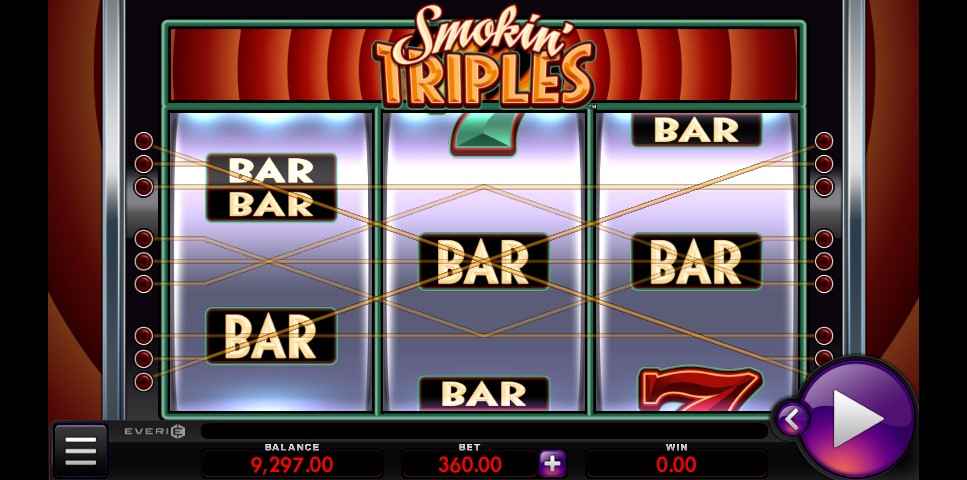 smokin triples winstar casino game slot