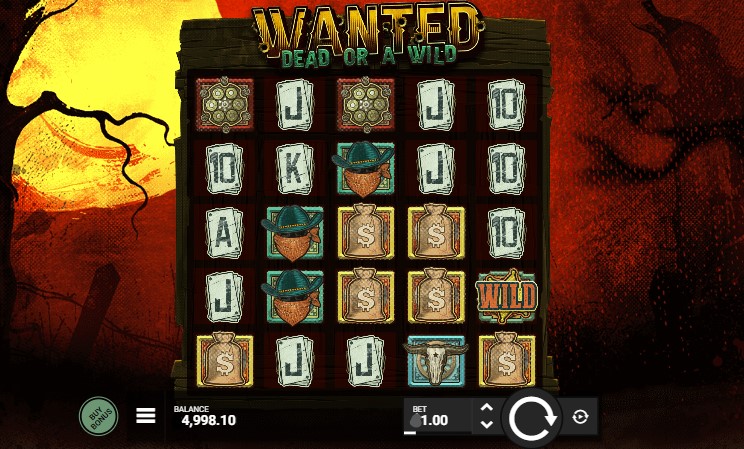 wanted dead or a wild slot interface 