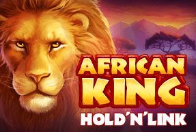 african king hold n link slot logo