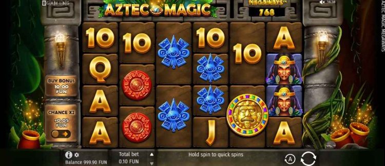 aztec magic slot interface 