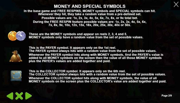 money and special symbols features cowboy coins 