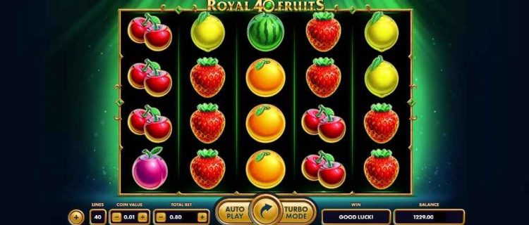 royal fruits 40 slot interface 