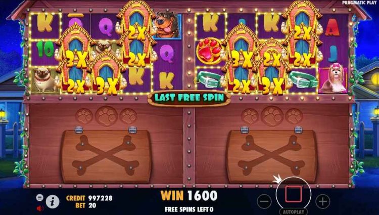 the dog house multihold free spins round interface 