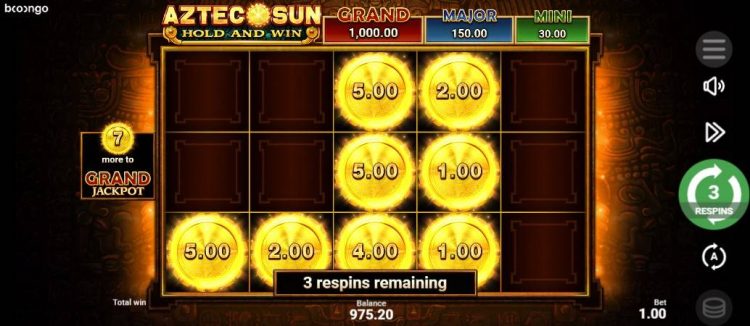 aztec sun hold and win bonus 