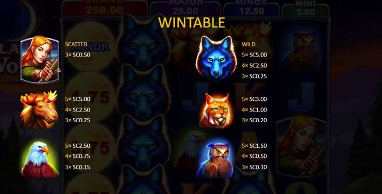 black wolf hold and win symbol payouts 