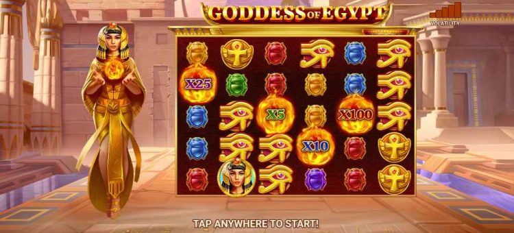goddess of egypt slot design landing 