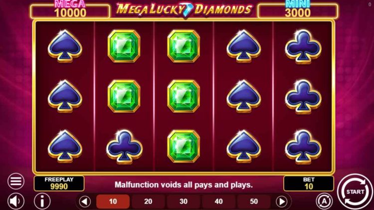 mega lucky diamonds slot interface 