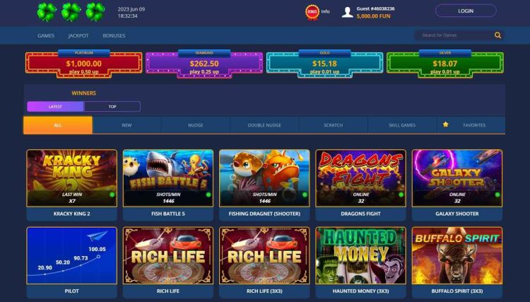 skill machine casino game lobby 