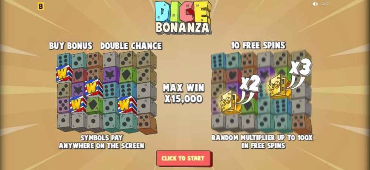 dice bonanza ;anding slot design 