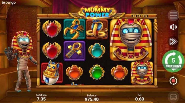 free spins feature mummy power 