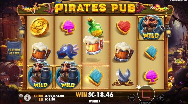 pirates pub free spins round interface 