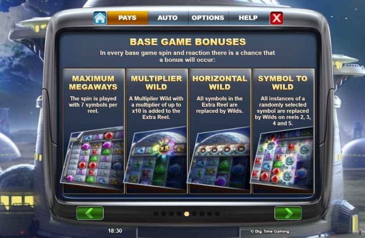 base game bonuses info max megaways 2 
