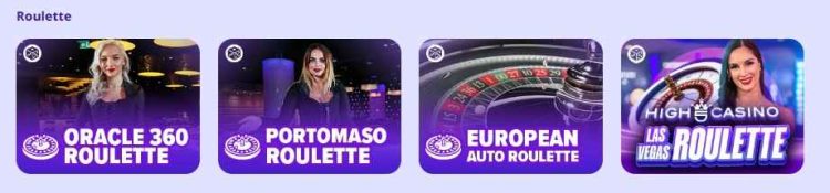 high 5 live dealer roulette games