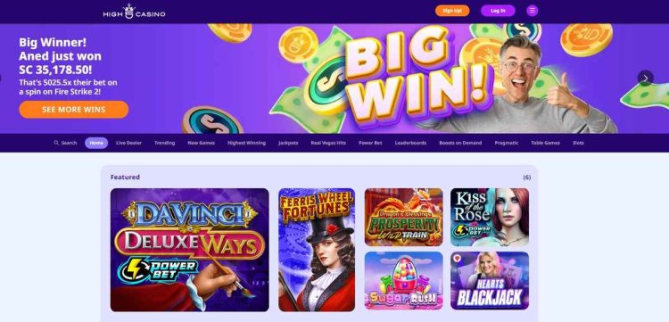 high 5 sweeps casino website