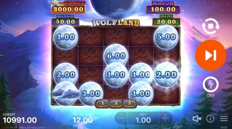 hold and win bonus round wolf land 