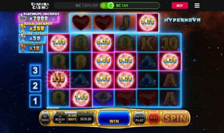 hypernova slot gameplay hold and win bonus