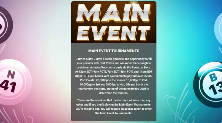 main event tournaments bingoport