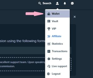 profile stake usa navigate to wallet