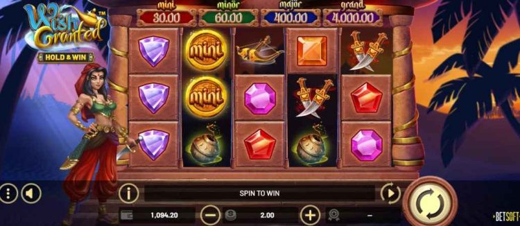 wish granted hold and win slot interface 