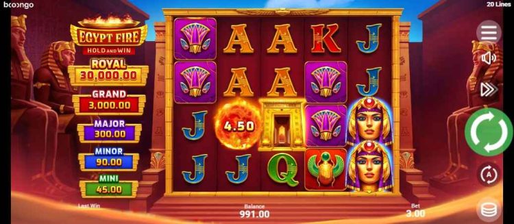 egypt fire hold and win sweeepstakes slots