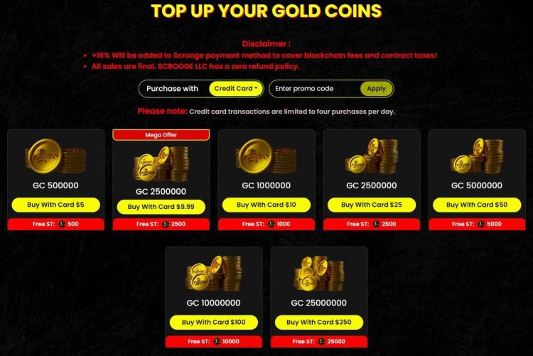 scrooge gold coin bundle store
