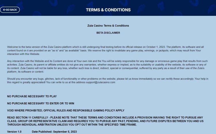 terms and conditions zula casino
