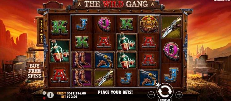 the wild gang slot interface