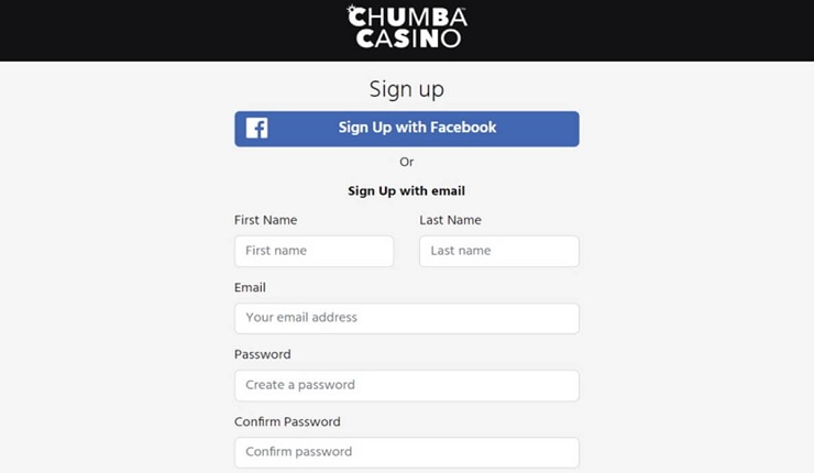 chumba casino sign up