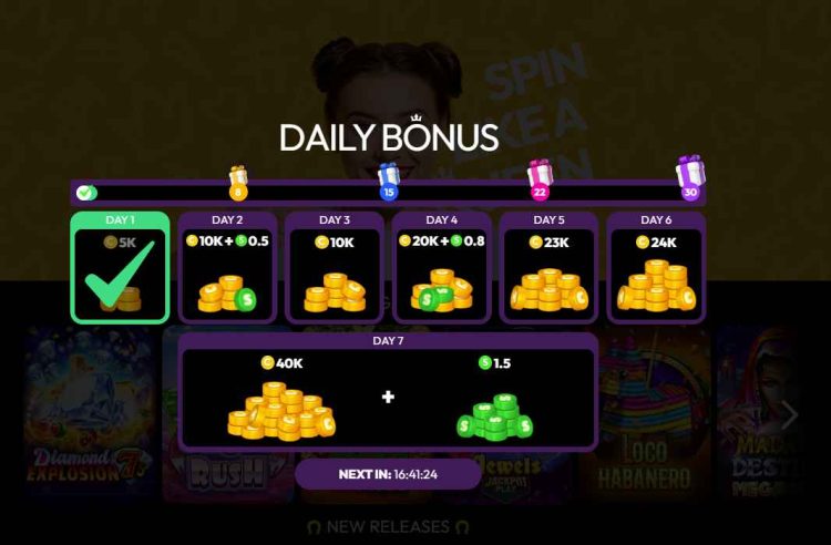 crown coins daily login bonus