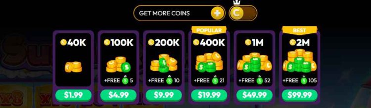 crown coins casino in game coin store