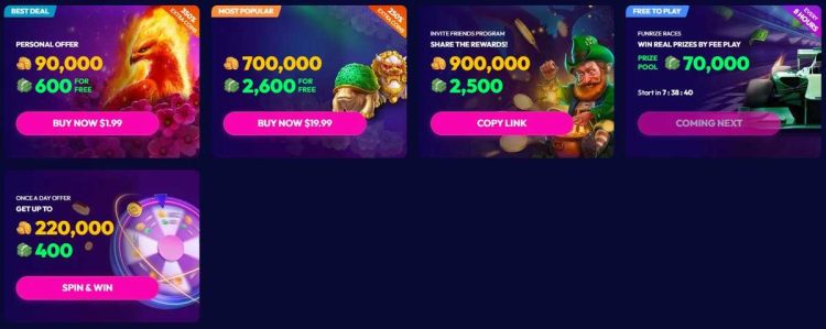 funrize casino promotions page