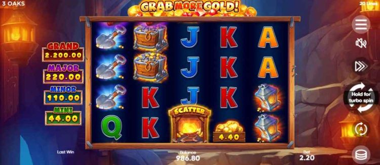 grab more gold slot interface