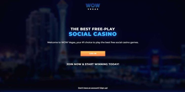 wowvegas sign up landing page