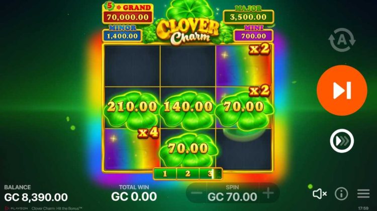 clover charms slot bonus round