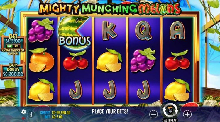 mighty munching melons slot interface