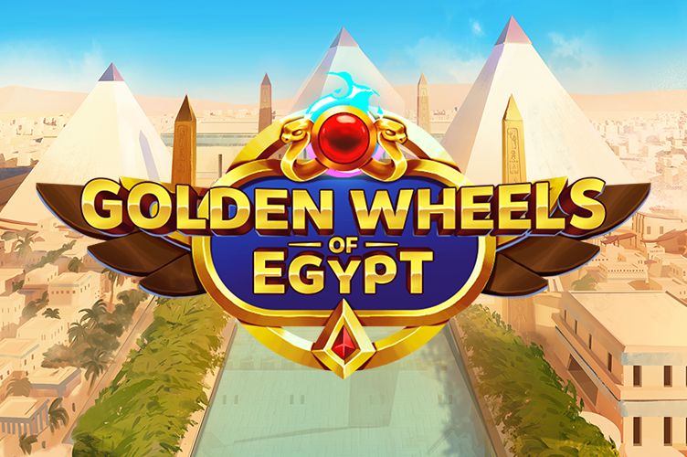 golden wheels of egypt slot banner