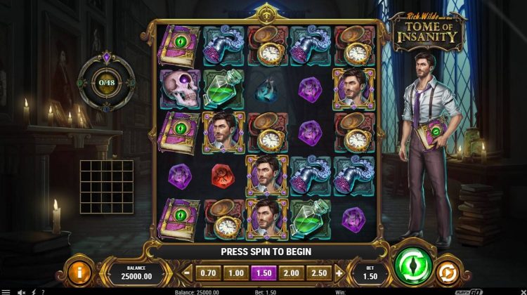 rich wilde and the tome of insanity slot ui