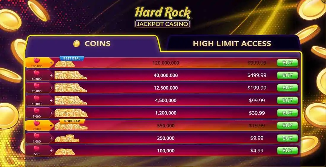 hard rock social casino gold coins store