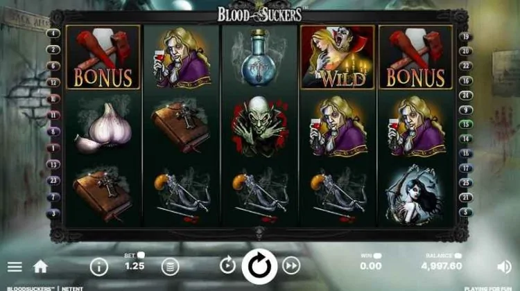 blood suckers slot interface 