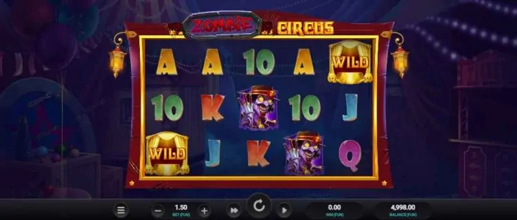 zombie circus relax gaming slot interface 