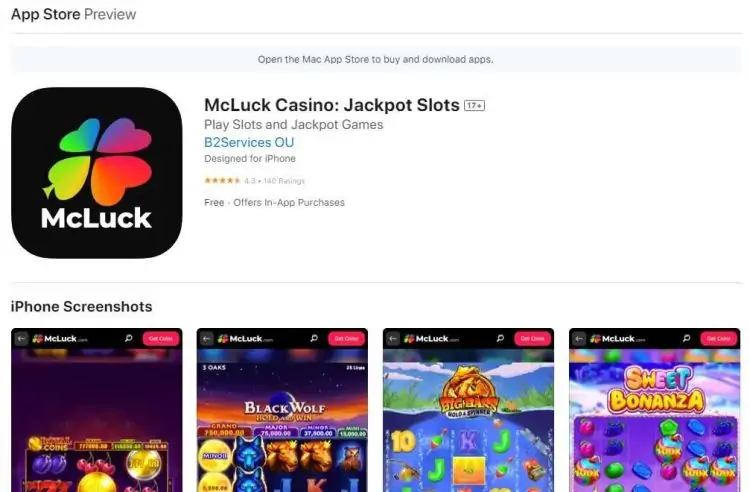 mcluck casino app store