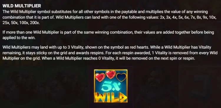 wild multiplier with vitality info